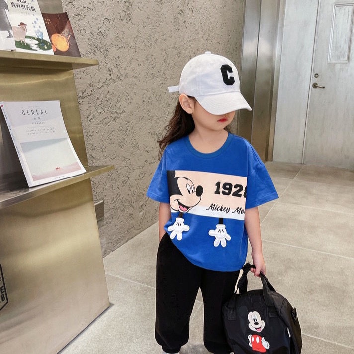 Hàng Mới Về Áo Thun Cotton Tay Ngắn In Họa Tiết Hoạt Hình Thoáng Khí Thoải Mái Thời Trang Xuân Hè Cho Bé