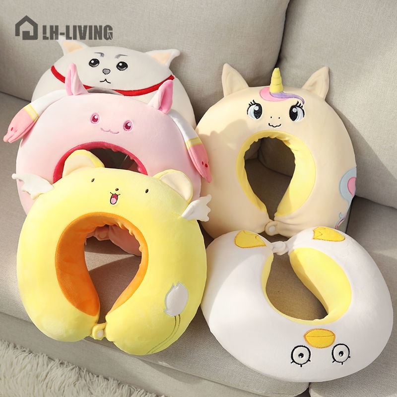 Gối kê cổ hình chữ U bằng cao su non có thể tháo gỡ và giặt rửa