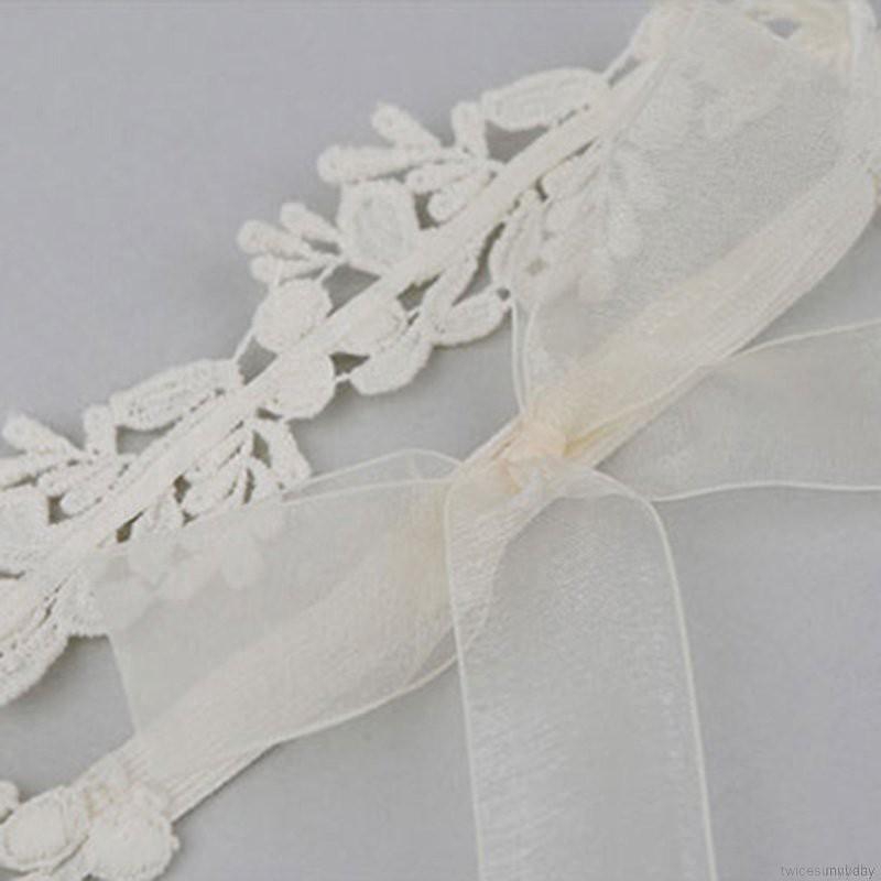 Băng đô vải ren đính ngọc trai dễ thương cho bé gái