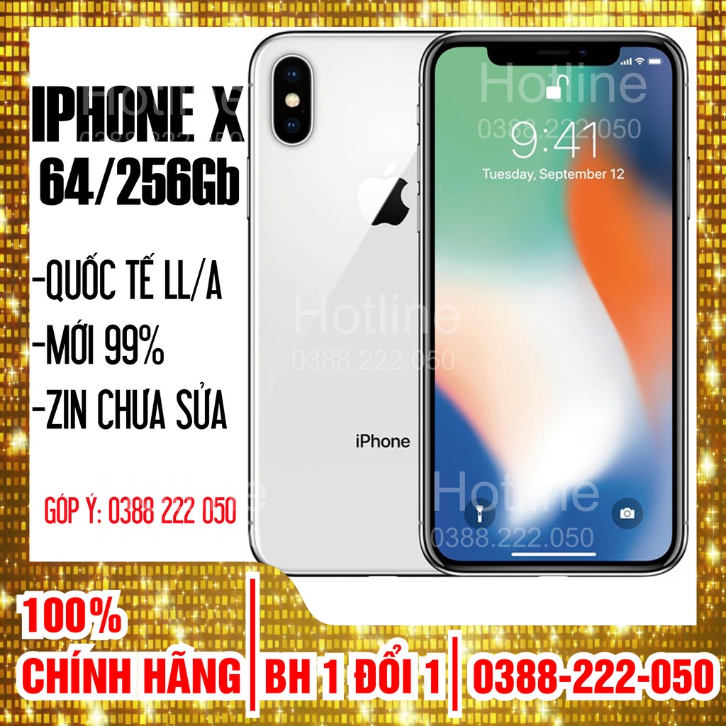 Điện thoại iPhone X Quốc tế 64GB Mới 99% Bảo Hành 12 Tháng