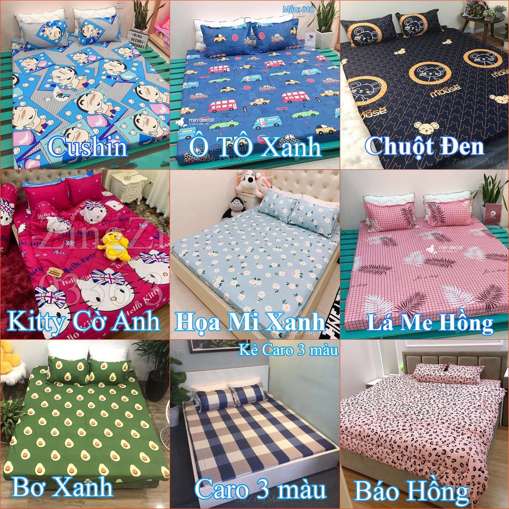 [Xả kho] Bộ ga gối chất đẹp mẫu Người nhện (1 ga chun và 2 vỏ gối nằm)