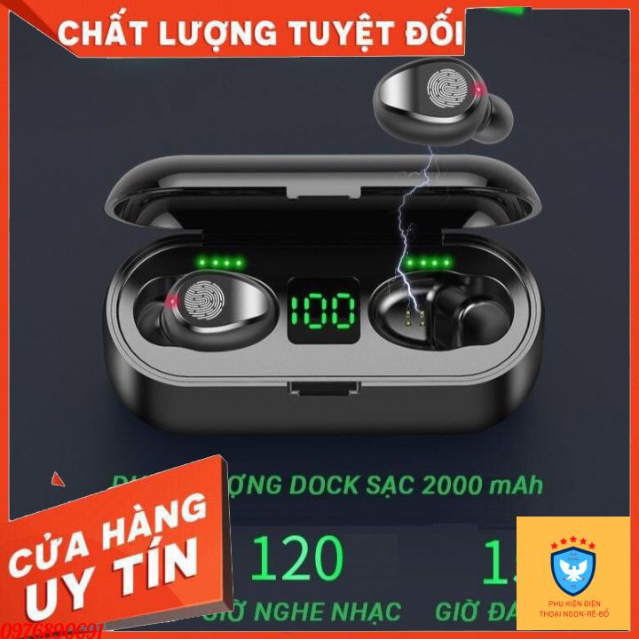 Tai Nghe Bluetooth True WireLess AMOI F9 Chống Nước ,Đốc Sạc ,HÀNG TỐT ,Bản Quốc Tế _Bluetooth 5.0