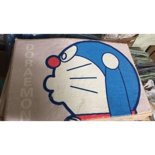 Thảm lông lót sàn Doraemon/ Thảm trang trí họa tiết Doraemon/ Thảm dặm chân Doraemon