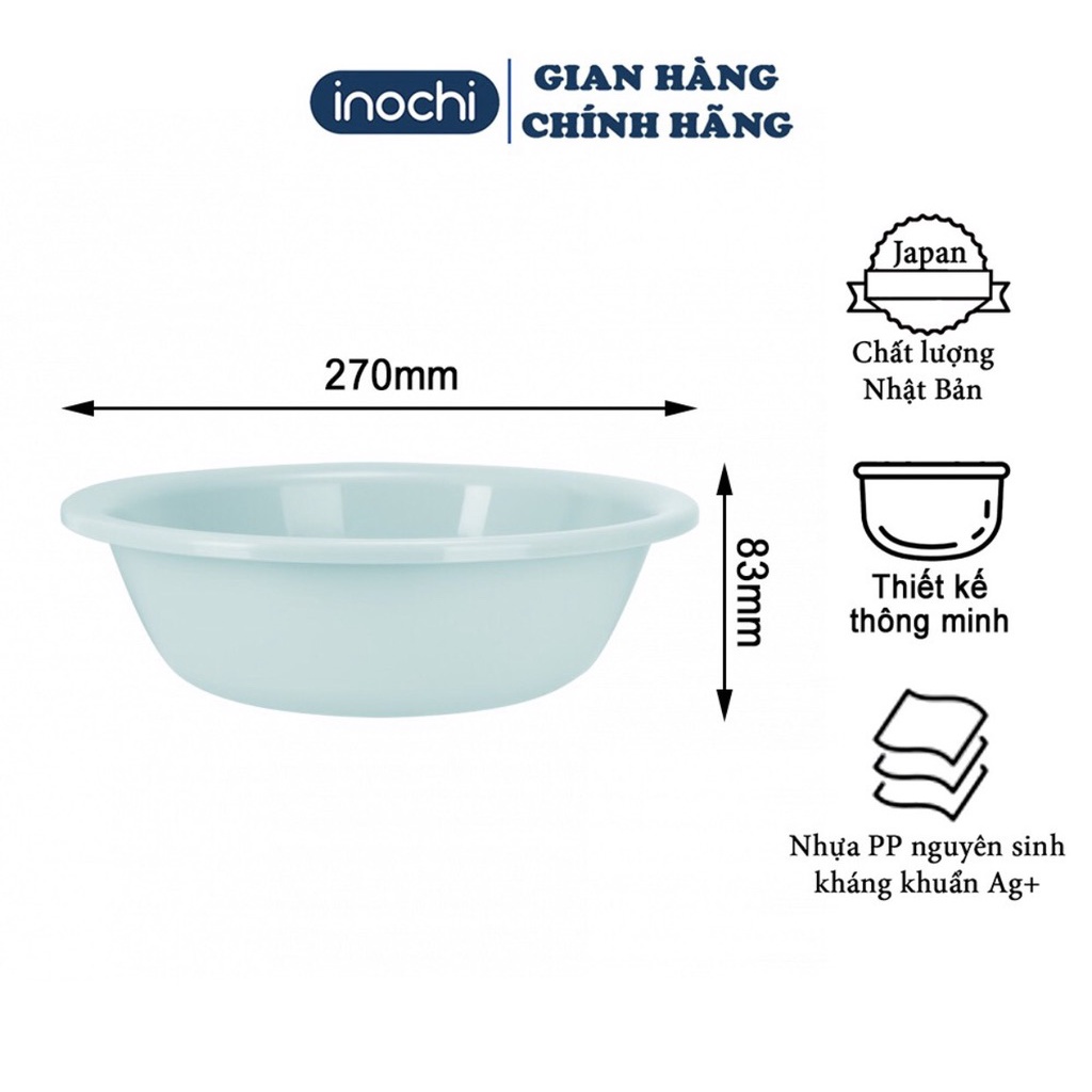 Chậu rửa mặt Notoro Inochi Thị Nhím Store Thau rửa mặt cho bé và gia đình Inochi phủ nano bạc kháng khuẩn