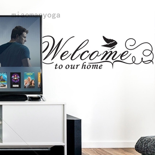Giấy Dán Tường Họa Tiết Chữ "Welcome To Our Home" Trang Trí Phòng Khách