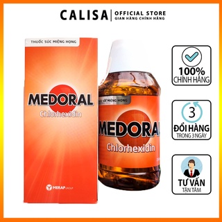 Nước súc miệng Medoral chai 250ml giúp thơm miệng hỗ trợ trắng răng khử hôi miệng vệ sinh răng miệng ngừa sâu răng