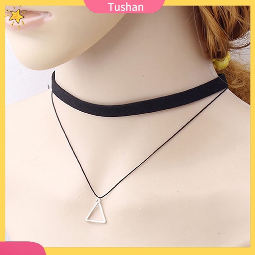 Vòng cổ thiết kế mặt dây tam giác nữ tính thời trang