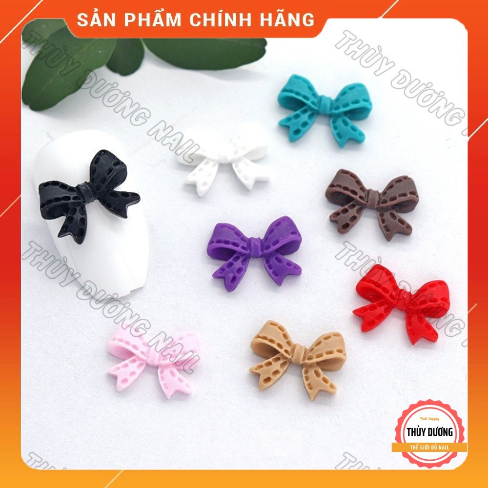 Charm nơ nhựa trang trí móng, 2.2k/viên (combo 10 viên) chuyên dùng làm nail