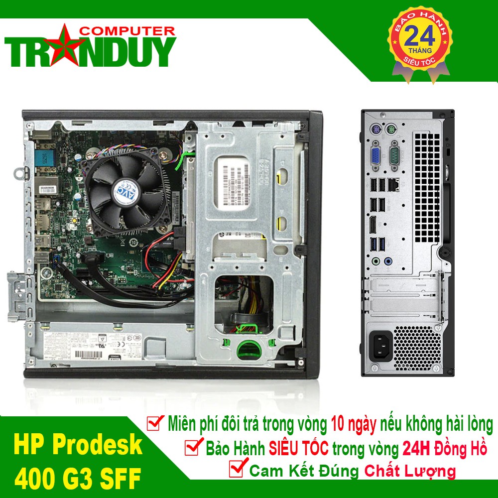 Máy Tính Bàn HP Prodesk 400 G3 SFF Socket 1151 Hỗ trợ tất cả các CPU thế hệ thứ 6 Đời Mới