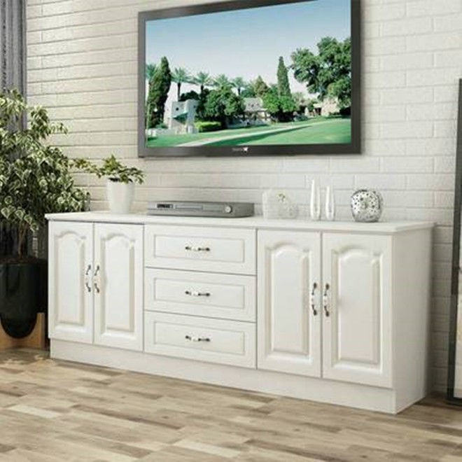 Tủ tv bàn cà phê kết hợp đơn giản hiện đại, phòng khách nhỏ ngủ phong cách châu âu gỗ rắn lưu trữ cao