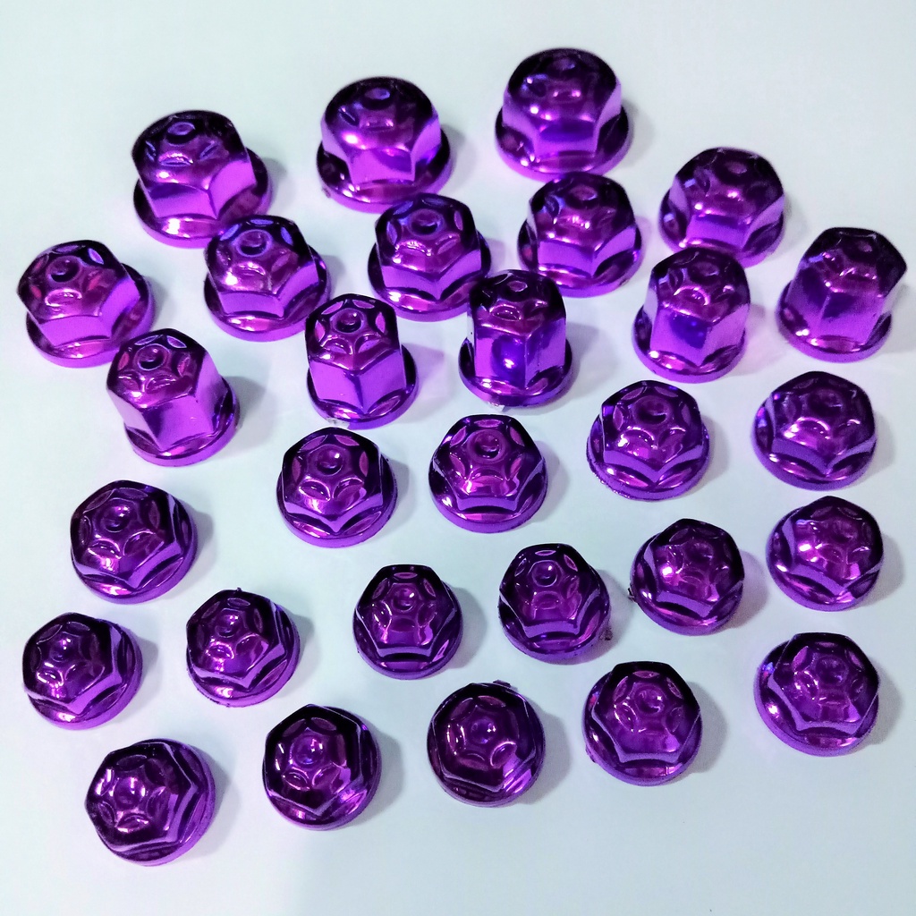 Bộ  chụp ốc xe gắn máy , xe điện , xe đạp các loại - màu tím