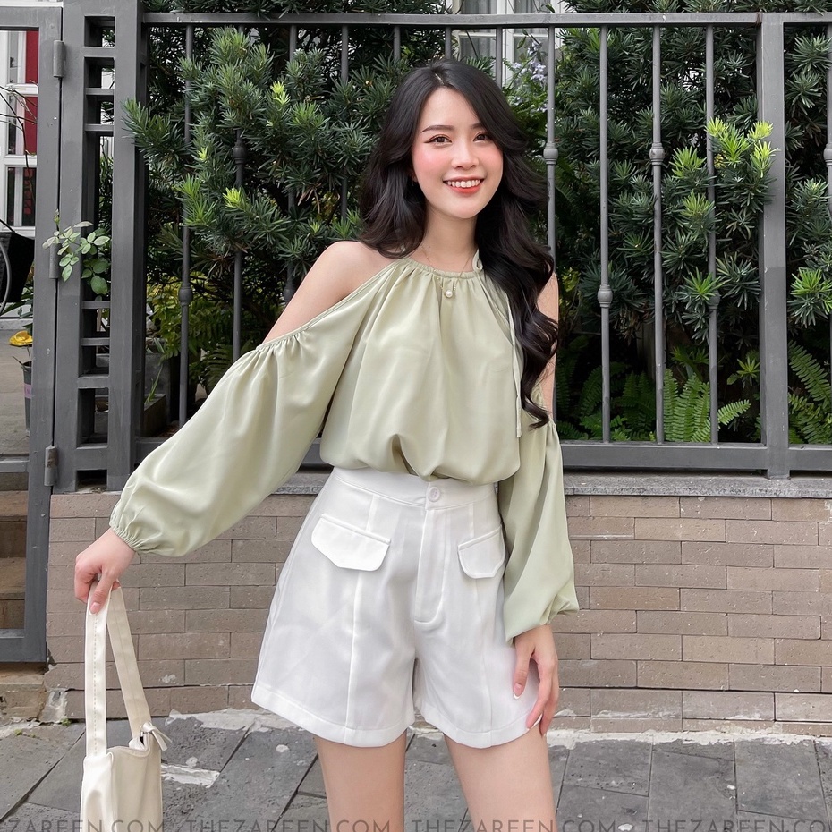 QUẦN SHORT TÚI ĐẮP ZAREEN SHO37 TRẮNG