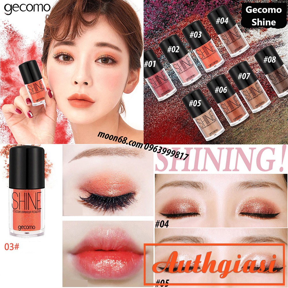 Nhũ mắt ướt bền màu siêu xinh bắt sáng mịn đẹp sang chảnh Gecomo Shine