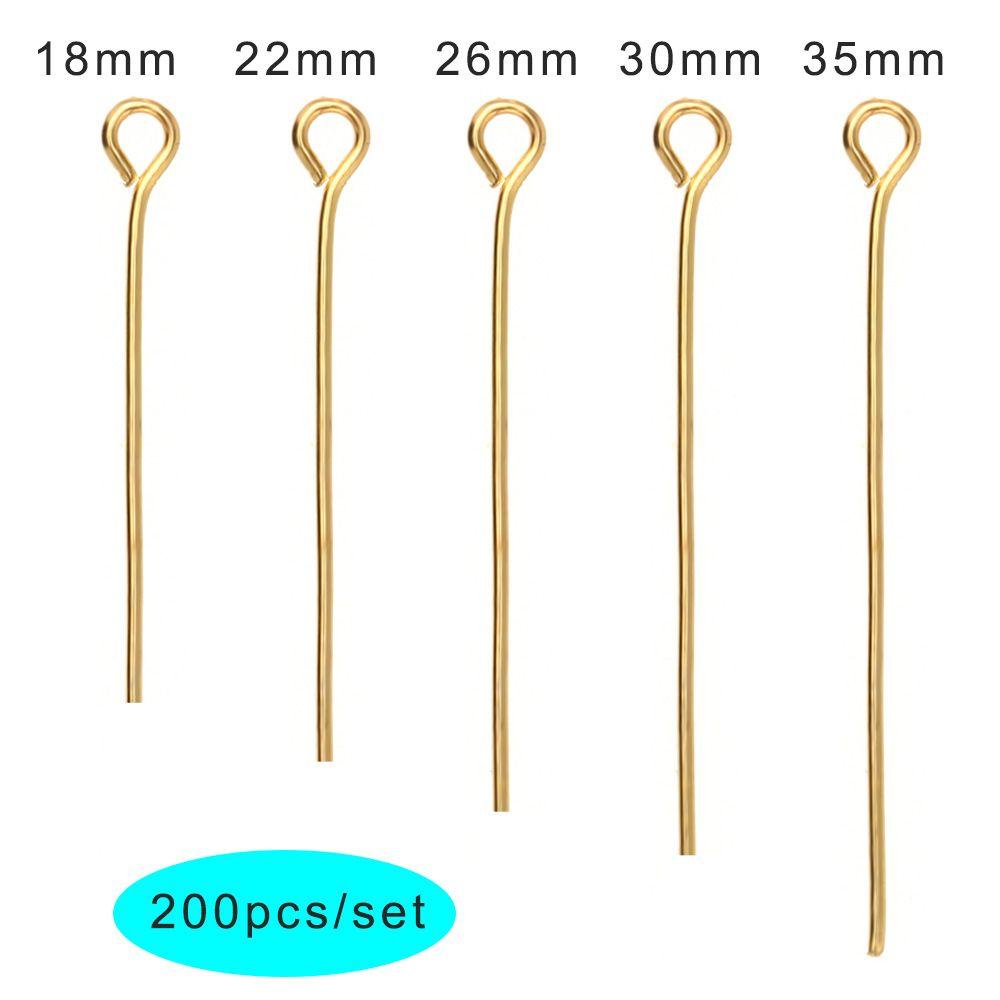 Bộ 200 Kim Xỏ Hạt Làm Bông Tai DIY Tiện Dụng