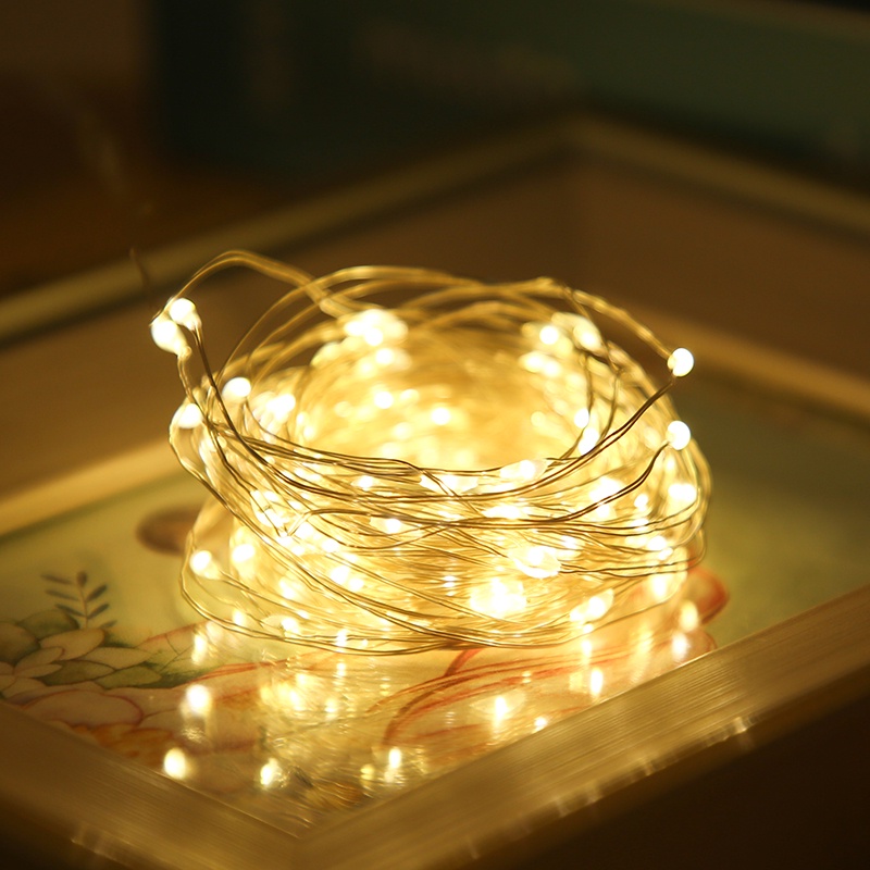 Đèn led 3 chế độ nháy 1m 2m 3m trang trí, đèn đom đóm fairylight SG.DECOR chụp hình, trang trí hộp quà chill