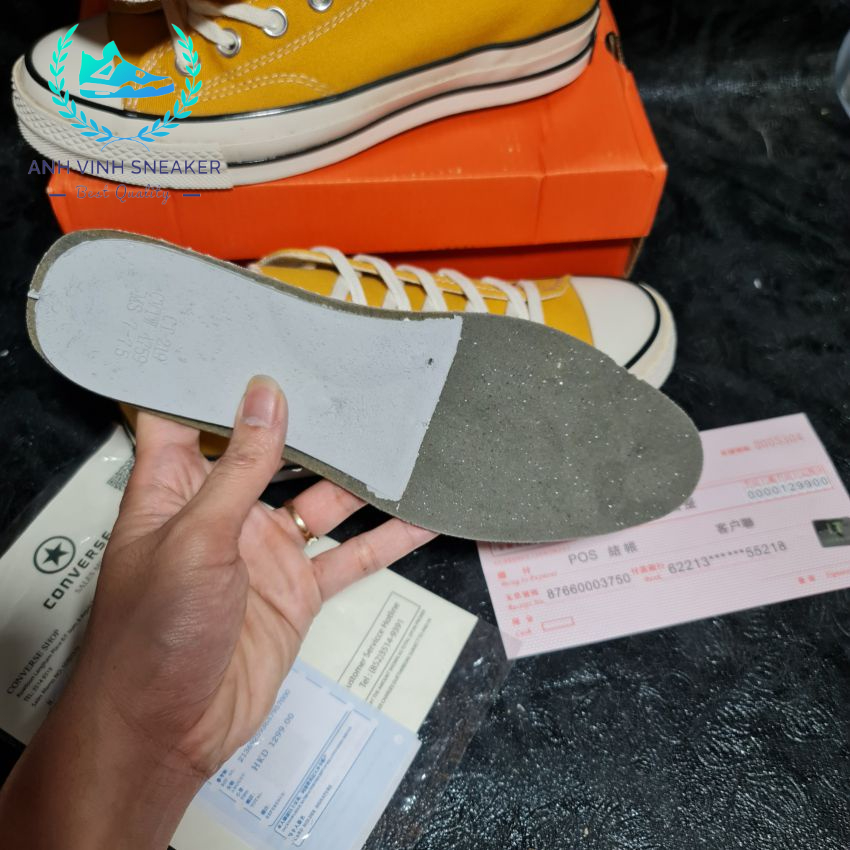 Giày Converse 1970s vàng nam nữ cổ thấp
