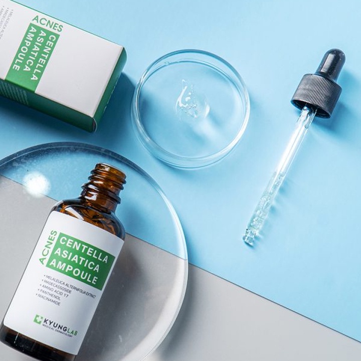 Serum ngừa mụn Kyung Lab Acnes Entella Asiatica Ampoule 50ml Hàn Quốc Mit Beauty giảm thâm mụn hiệu quả