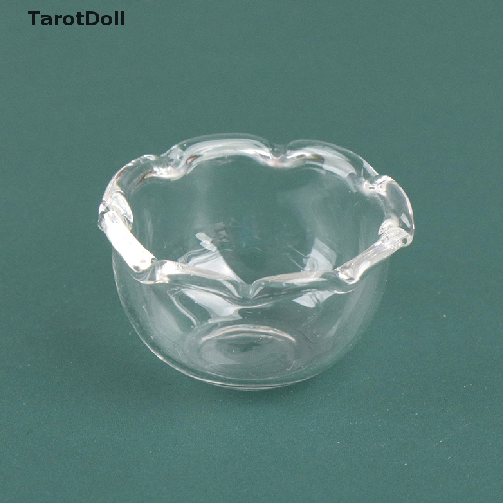 Bộ 4 Chén Dĩa Thủy Tinh Trang Trí Nhà Búp Bê Tỉ Lệ 1: 12