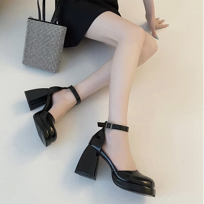 GIÀY BÚP BÊ ĐẾ CAO 9CM B263 CÓ QUAI