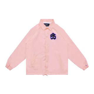 5THEWAY® /stroke/ BIG LOGO COACH JACKET™ in CRYSTAL ROSE aka Áo Khoác Dù Hồng