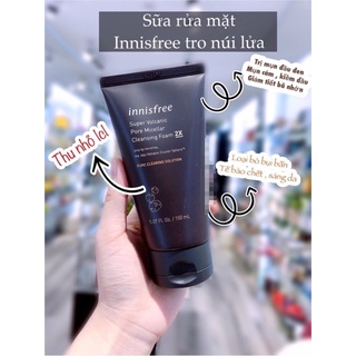 Sữa rửa mặt innisfree tro núi lửa 2x