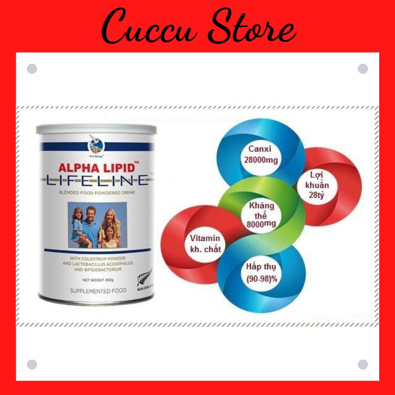 Sữa Non Alpha Lipid Lifeline 450g từ New Zealand TPCN360