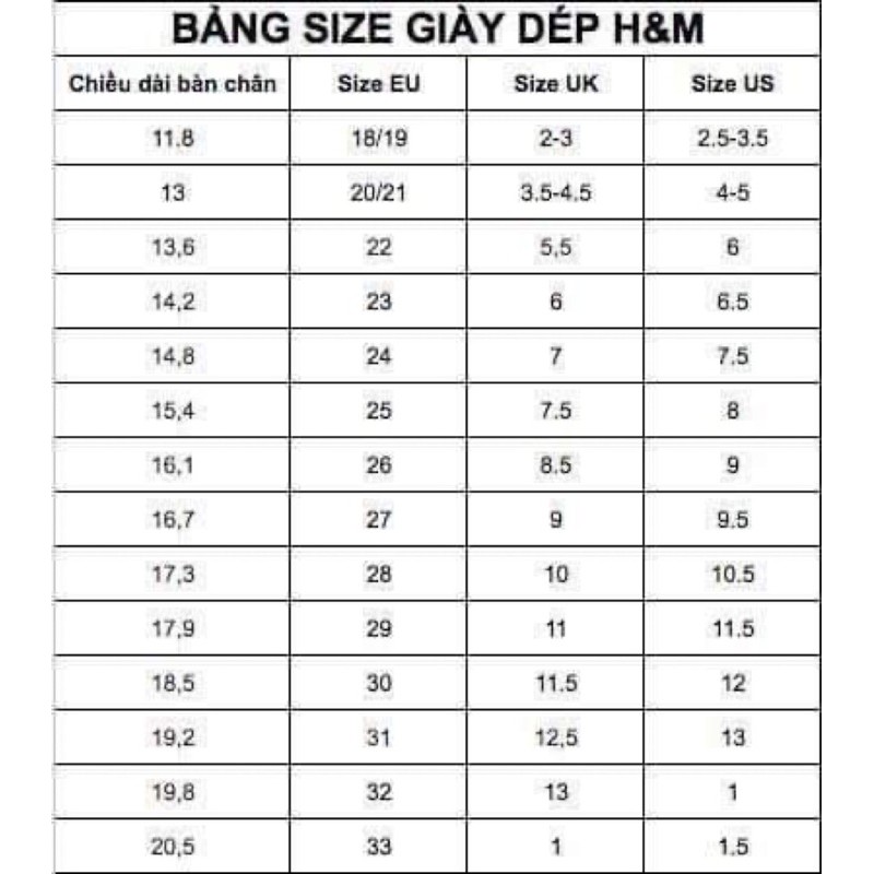 Giày sneaker trắng, giày thời trang cho bé HM auth