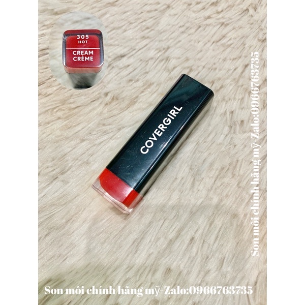 Thanh lý son Covergirl Exhibitionst Crema 305 Hot Chính hãng Mỹ