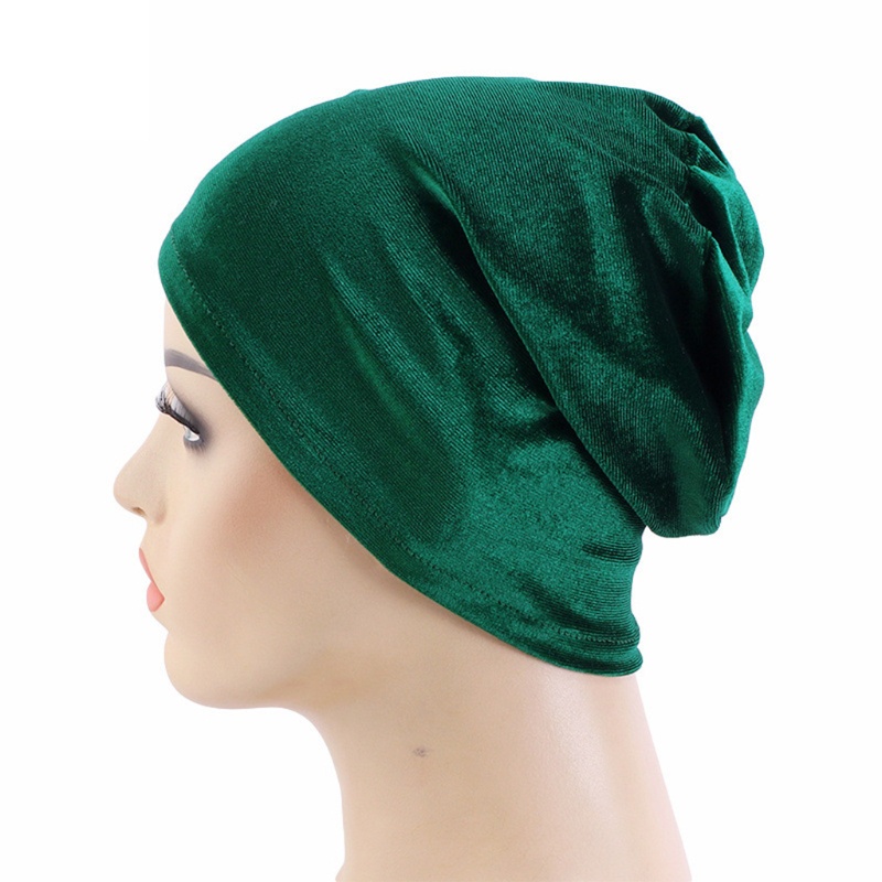 Khăn Trùm Đầu Turban Bằng Nhung Đính Đá Phong Cách Hồi Giáo Cho Nữ
