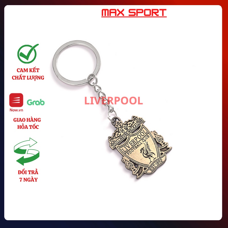 Móc khóa Liverpool, móc chìa khóa clb bóng đá làm từ chất liệu hợp kim chống gỉ in nổi hai mặt sắc nét
