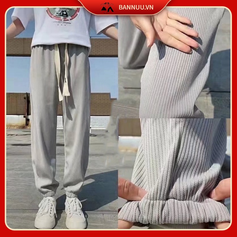 Mới Quần ống rộng Màu Trơn Phong Cách Hàn Quốc Dành Cho Cả Nam Và Nữ