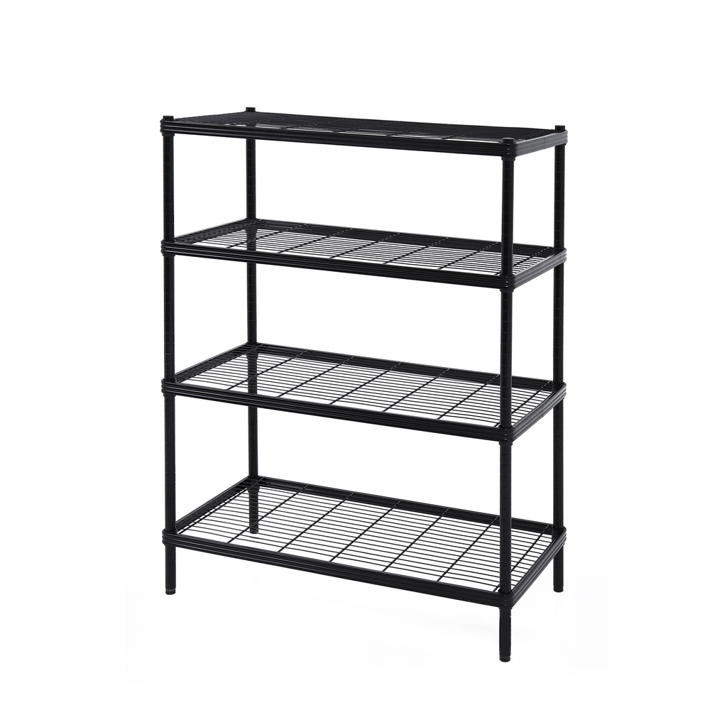 HomeBase FURDINI Kệ 4 tầng bằng thép ACCO W90xH120xD45m màu đen