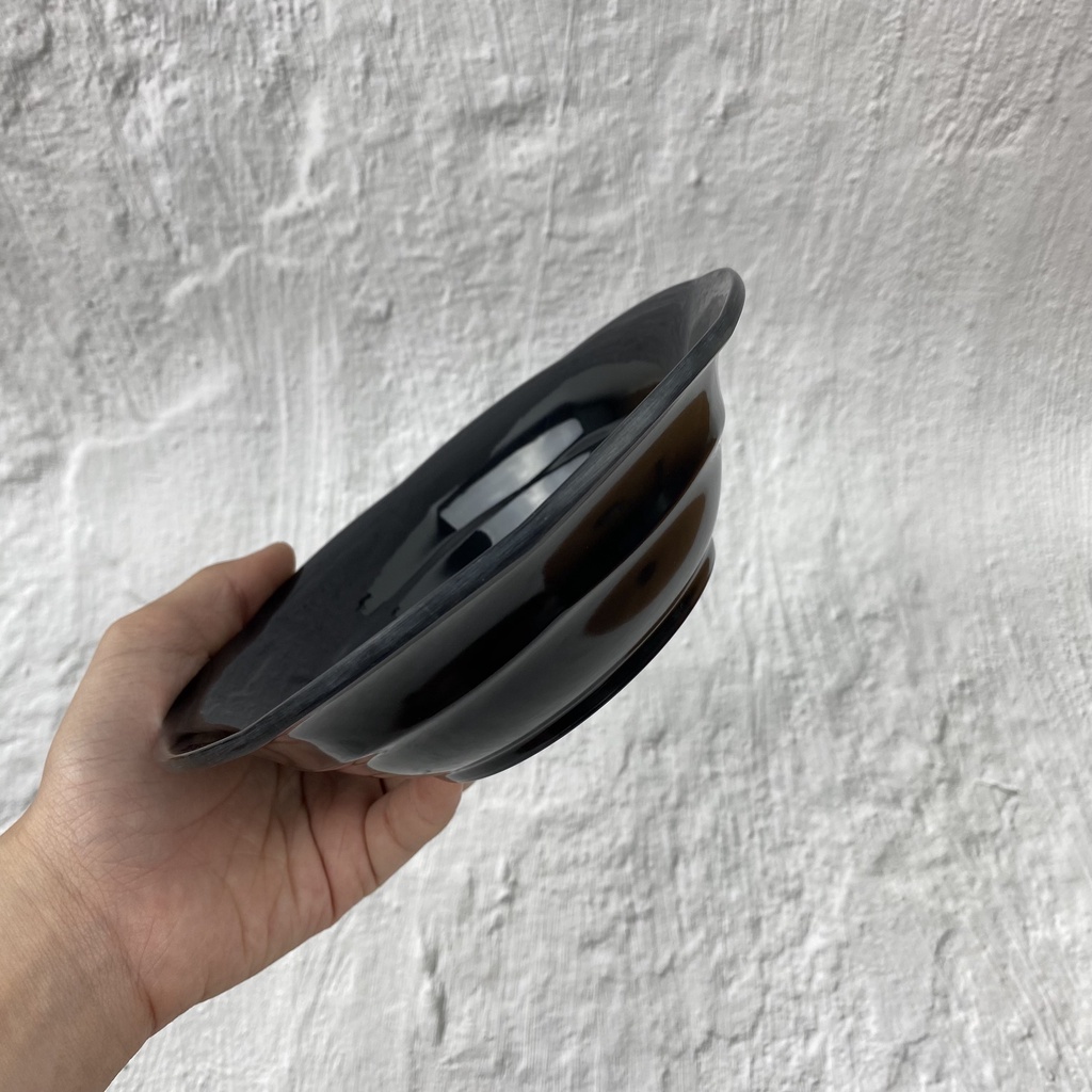 Tô nhựa Melamine đen cao cấp dành cho gia đình, quán ăn
