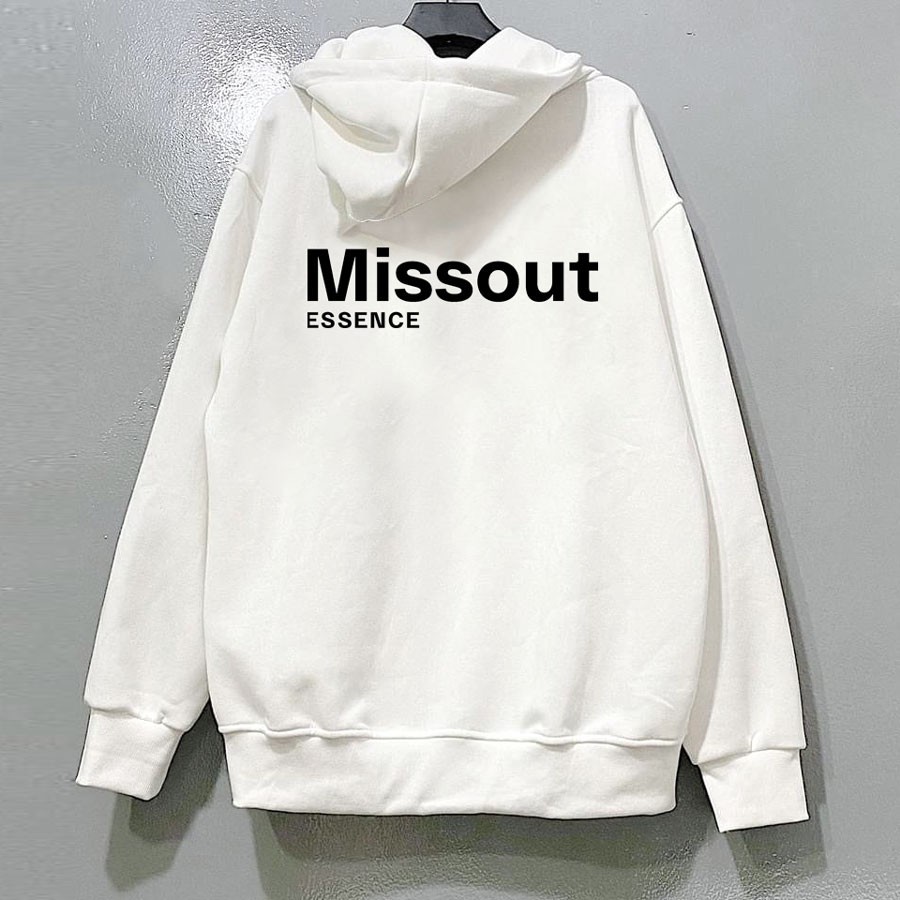 Áo hoodie nỉ Missout chất vải dày mềm mịn dáng rộng phong cách thời trang Hàn Quốc