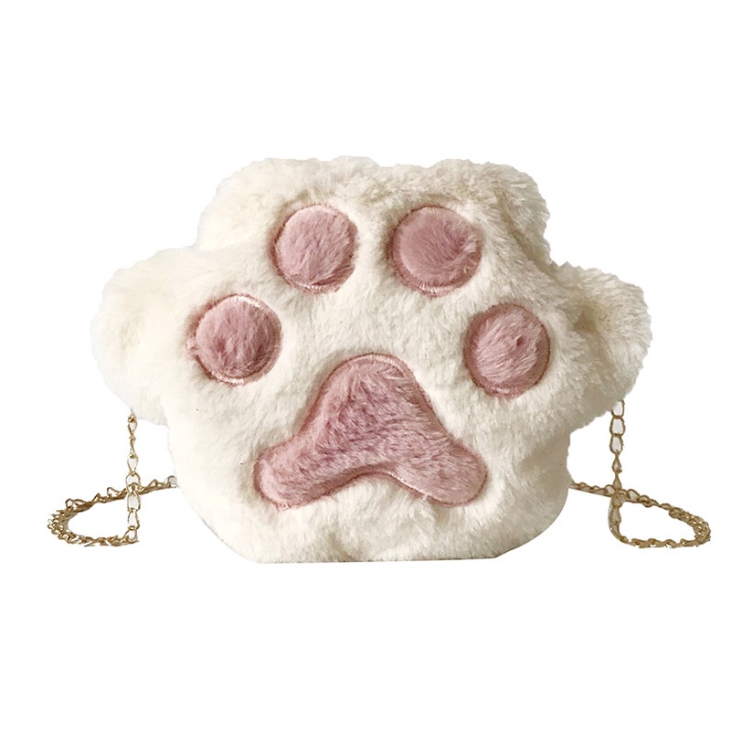 Túi Đeo Chéo Hình Chân Mèo Hoạt Hình Xinh Xắn Dành Cho Nữ