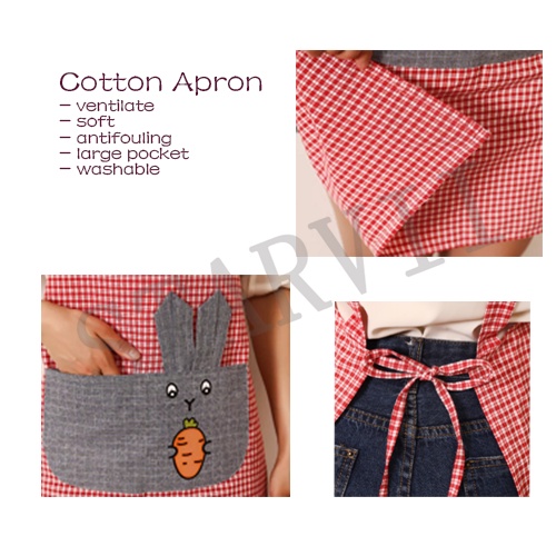 Tạp Dề Bằng Vải cotton Họa Tiết Hoạt Hình Dễ Thương Bắt Mắt