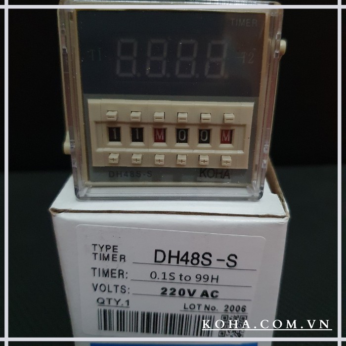 Bộ 3 sản phẩm timer KOHA DH48S-S  Loại timer đảo chiều 2 thiết bị luân phiên