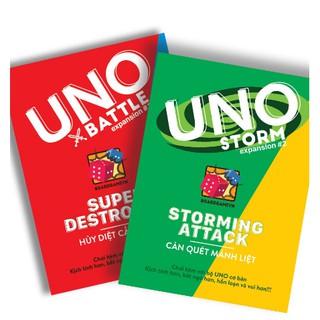 Combo 2 bộ Uno mở rộng Battle và Storm (mới nhất)