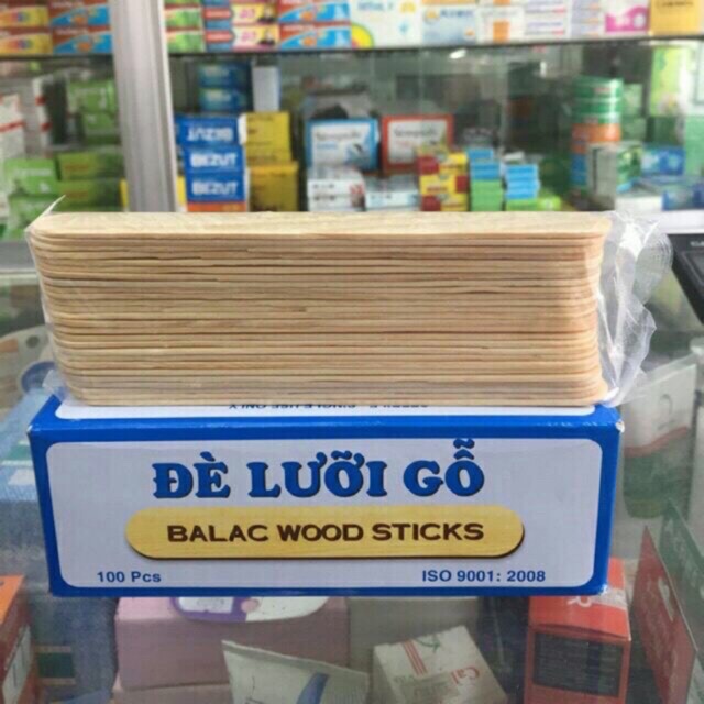 Que đè lưỡi gỗ 100 que