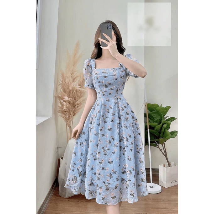 ĐẦM VOAN PHỐI HOA ( NHIỀU KIỂU) KIỂU DÁNG BASIC NHẸ NHÀNG THANH THOÁT CHO CHỊ EM NỞ HOA UP