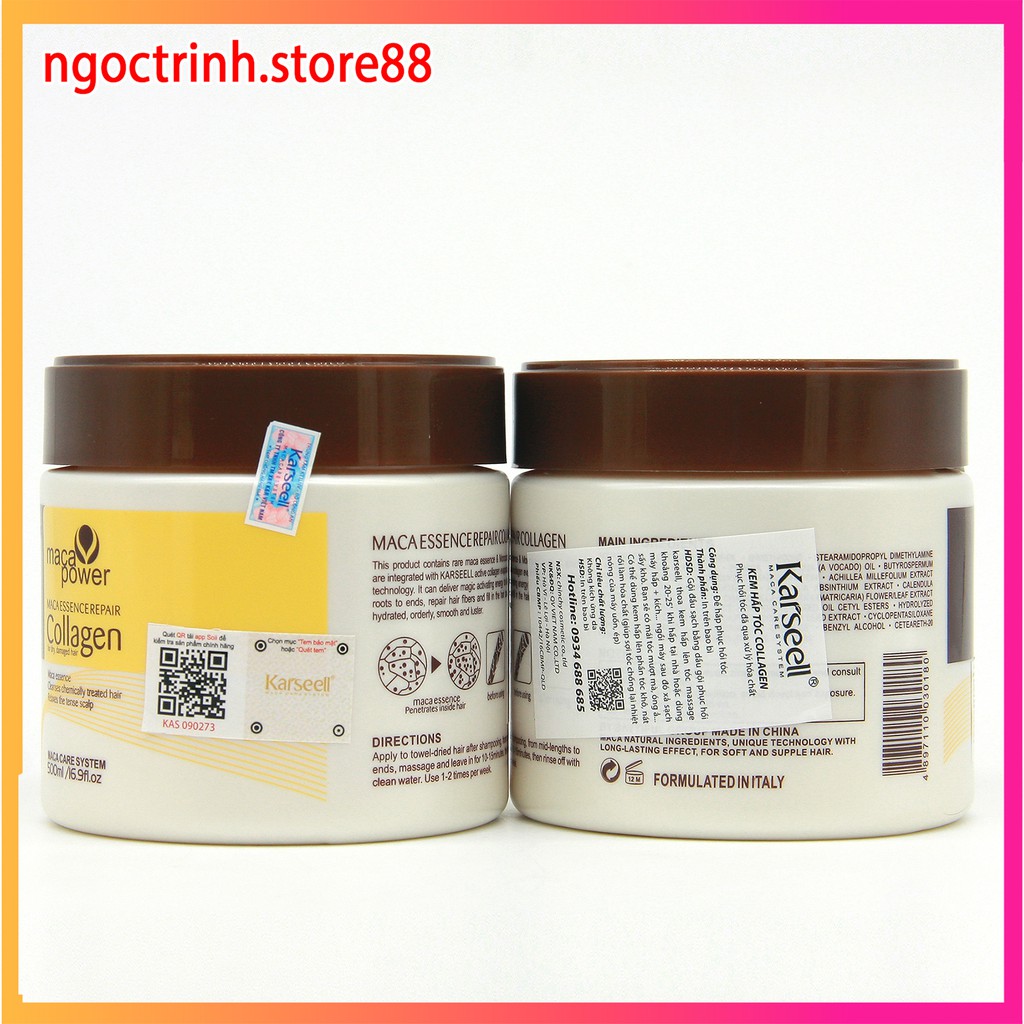 [ủ tóc ]kem ủ tóc, kem xả tóc  colagen karseell hàng công ty chính hãng  túi 500ml | BigBuy360 - bigbuy360.vn