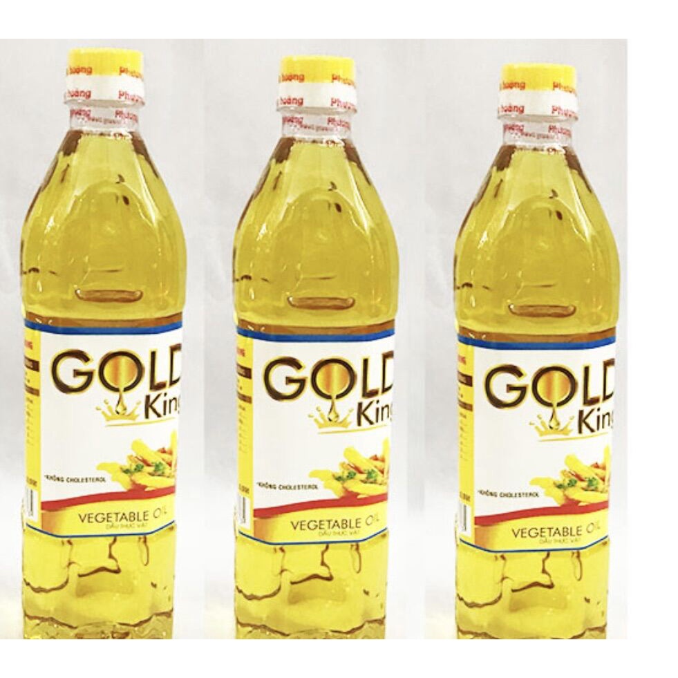 Combo 2 chai  dầu ăn thực vật Olein cọ 100%, Gold King Phượng Hoàng Cty Huy Mai. Date 24 tháng.