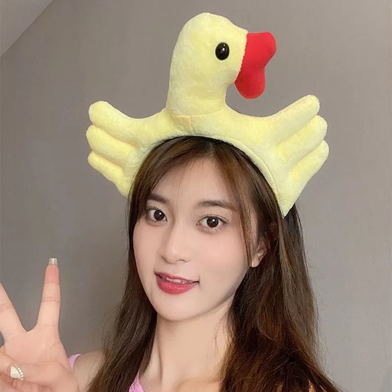 Băng Đô Cài Tóc Hình Chim Thiên Nga Hoạt Hình Vui Nhộn Dễ Thương Cho Nữ