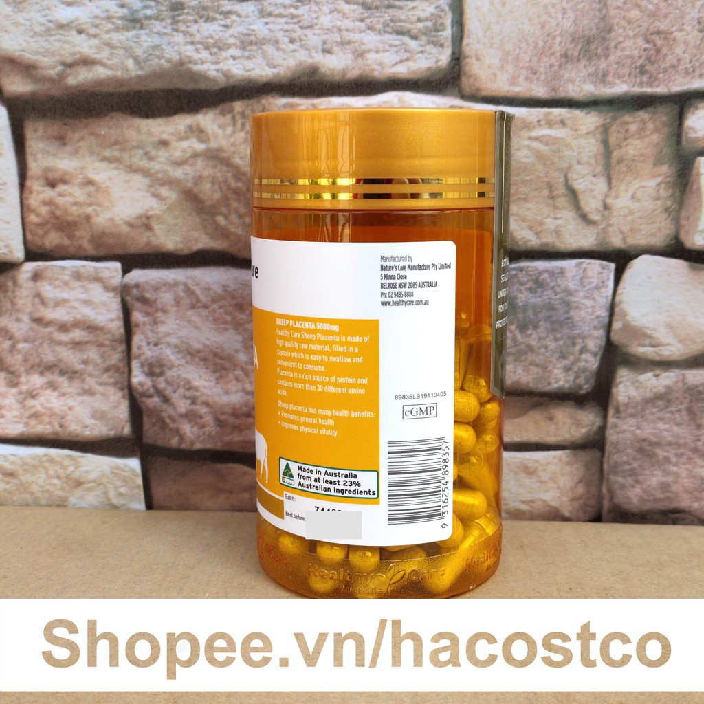 Viên uống Healthy Care Sheep Placenta 5000mg 100 viên của Úc - Nhau thai cừu Healthy Care | WebRaoVat - webraovat.net.vn