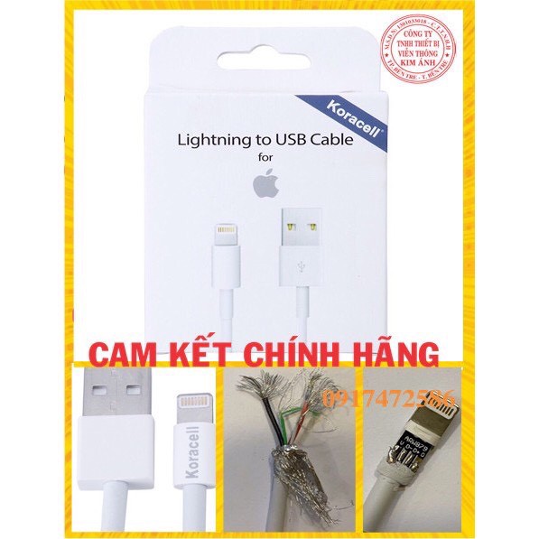 DÂY SẠC IPHONE  KORACELL- 8 IC CHÍNH HÃNG -CÓ HỘP