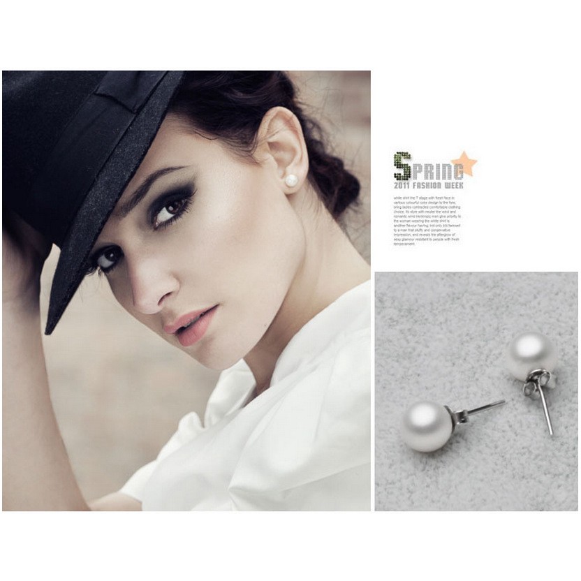 Đôi Khuyên Tai Mạ Bạc Đính Ngọc Trai Thời Trang Cho Nữ