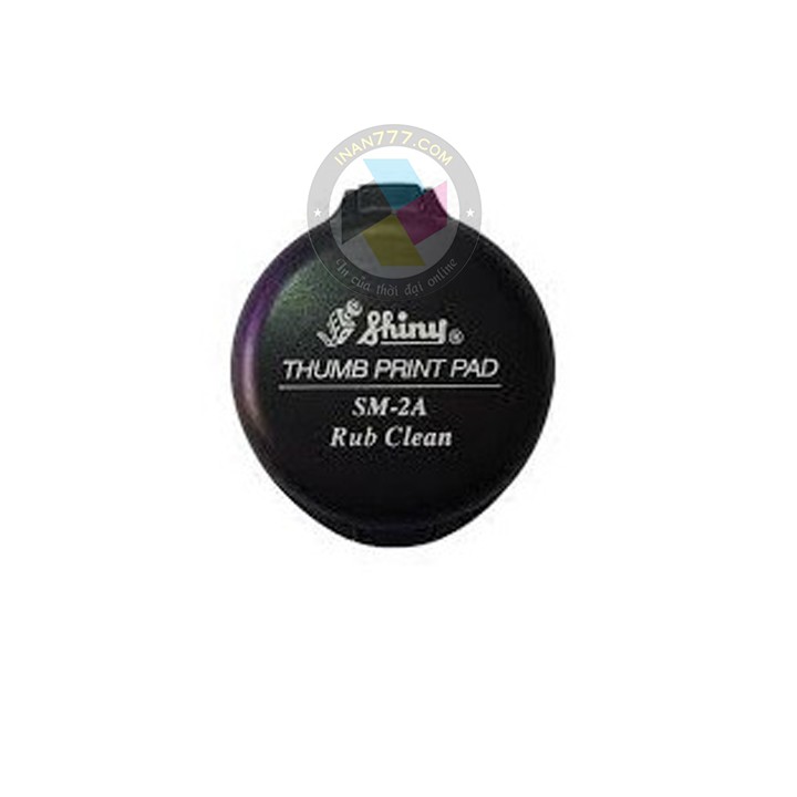 Hộp dấu lăn tay hiệu Shiny SM2-2M cao cấp của Đài Loan - Tròn 40mm