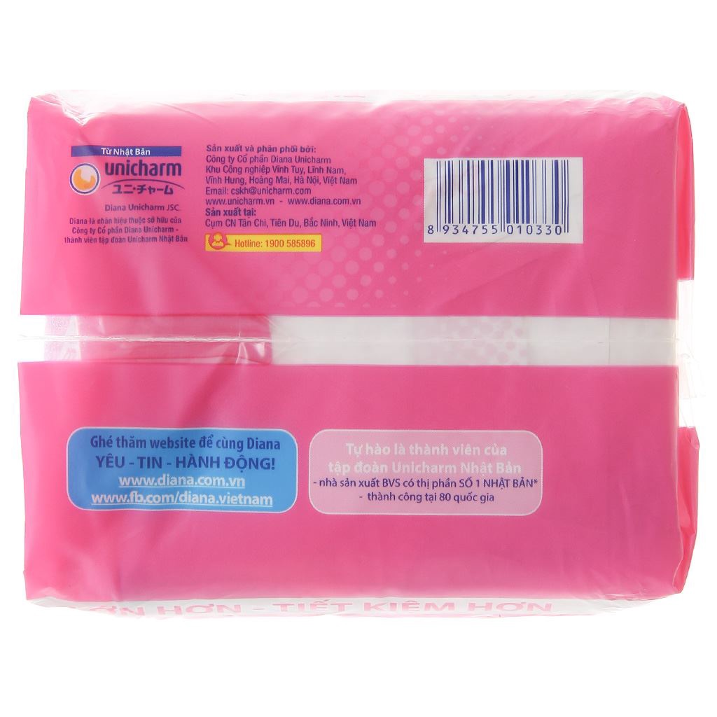 Băng vệ sinh Diana siêu thấm siêu mỏng cánh - Gói 20 miếng