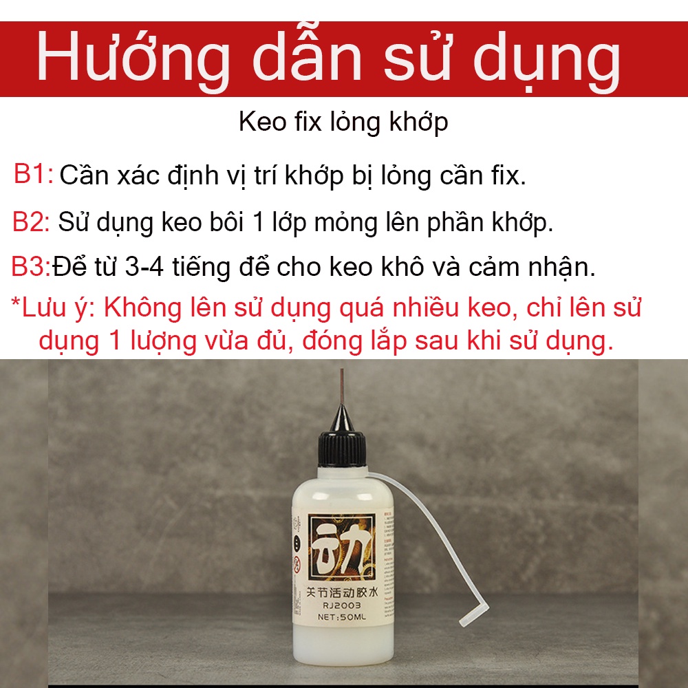 Keo fix Lỏng Khớp mô hình Marvel Legends,Shf,Zd Toys... 50ml