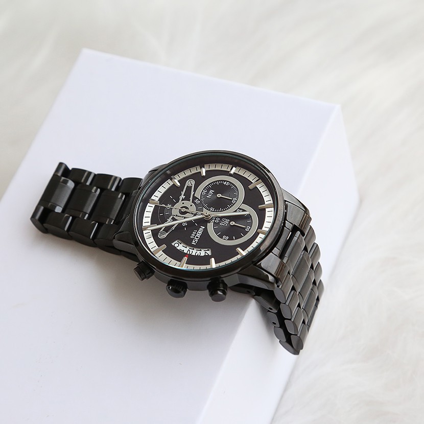 [Tặng vòng tay] Đồng hồ nam NIBOSI chính hãng NI2309-1.04 Fullbox dây đeo hợp kim cao cấp không gỉ